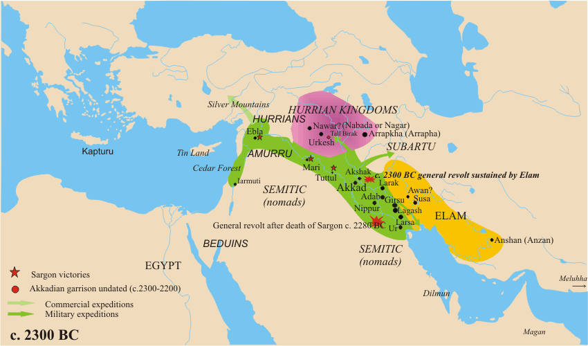 Hurrian (𒄷𒌨𒊑) settlement in the Middle Bronze Age, credit Jolle at Catalan Wikipedia, via Wikimedia Commons