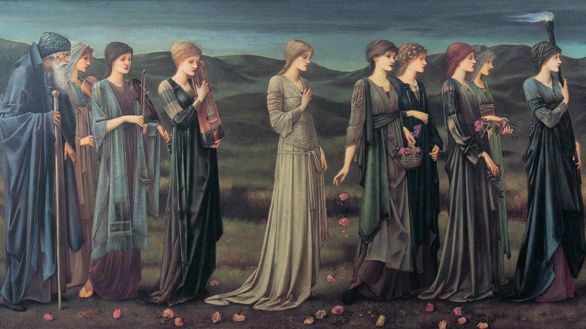 Psyche's Wedding by Edward Burne-Jones (1895) — part of the Roman myth that, as Professor Harrison reveals, lies behind some of our most beloved fairy tales